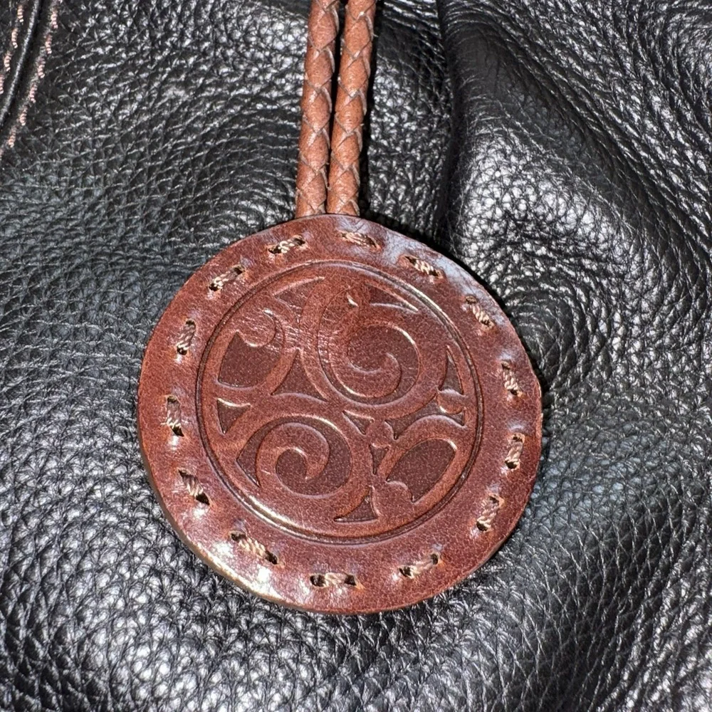 Brighton‎ London Groove Tatum Black Pebble Leather Hobo Shoulder Bag Classiccore